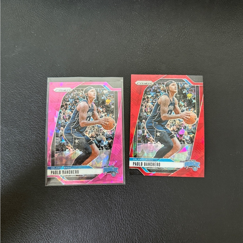 Panini Basketball Trading Cards - Pink and Red